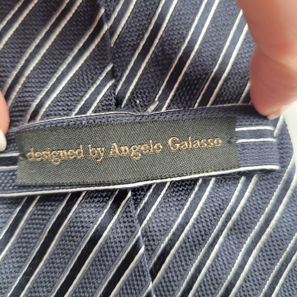 Designed By ANGELO GALASSO silk tie made In Italy - Picture 4 of 9
